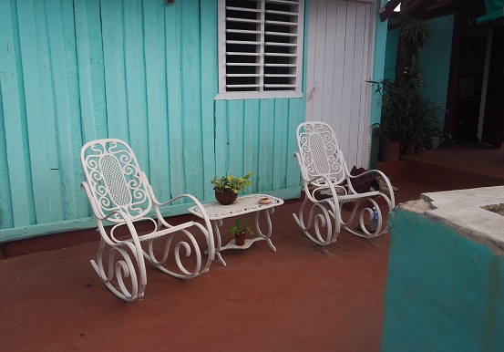 'Back terrace' Casas particulares are an alternative to hotels in Cuba.